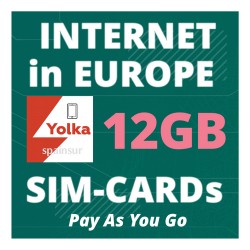 4G DATA 5GB for all Europe, Yolka SIM