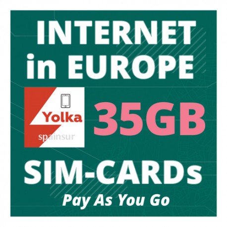 4G DATA 5GB for all Europe, Yolka SIM